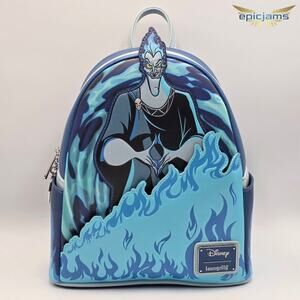 Loungefly Disney Hercules Hades Blue Flames Mini Backpack Bag New